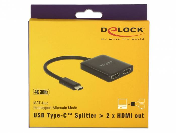 Delock 87719 HDMI-Splitter Schwarz-2