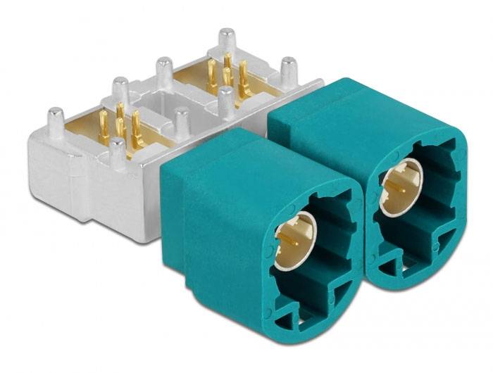DeLOCK HSD Z Stecker 2 x PCB 90356 90356 Blau Delock Inhalt: 1 St.