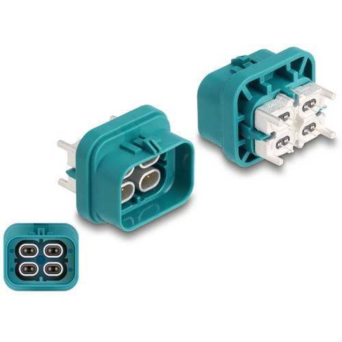 Thumbnail - DeLOCK HDMTD quad Stecker für PCB Schutzart IP67 / IP69K 90329 90329 Türkis (matt), Grau (metallic) Delock Inhalt: 1 St.