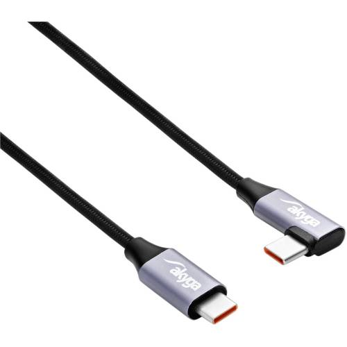 Akyga USB-Kabel USB-C® Stecker, USB-C® Stecker 0.30 m Schwarz AK-USB-53