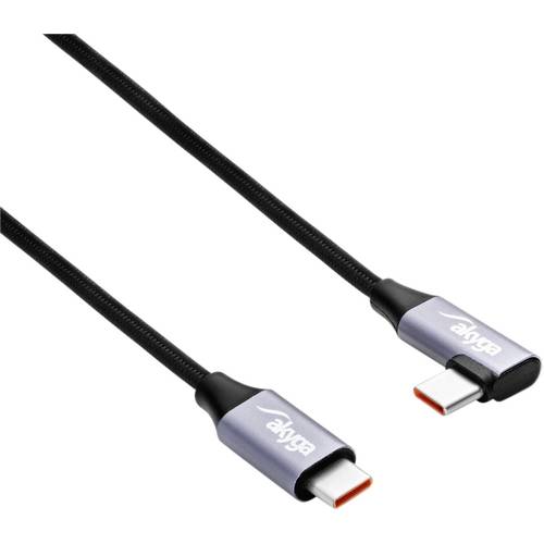 Akyga USB-Kabel USB-C® Stecker, USB-C® Stecker 1.00 m Schwarz AK-USB-54