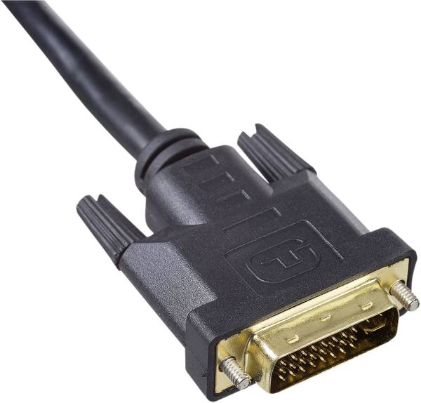 Akyga DVI Anschlusskabel VGA 15pol. Stecker 1.8 m Schwarz AK-AV-03 mit Ferritkern DVI-Kabel