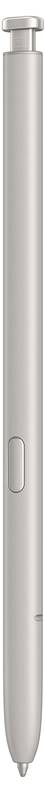 Ein silberner digitaler Stift mit glatter Oberfläche und einem Knopf an der Seite.
