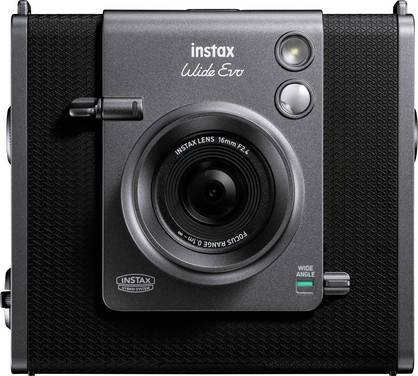 Fujifilm Instax Wide Evo Sofortbildkamera    Schwarz  Bluetooth, Integrierter Akku, mit eingebautem Blitz