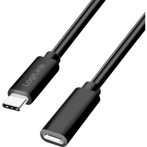 LogiLink USB-C® Kabel USB 2.0 USB-C® Stecker, USB-C® Buchse 2.00 m Schwarz CU0211