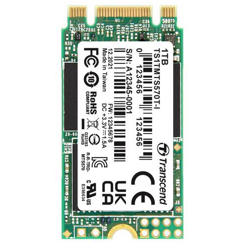 Thumbnail - Transcend 1 TB Interne M.2 SATA SSD 2242 TS1TMTS570TI-VS1