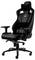 Schwarzer Gaming-Stuhl mit hoher Rückenlehne und verstellbaren Armlehnen, ergonomisches Design für komfortables Sitzen.