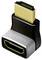 LogiLink HDMI-Adapter, schwarz und silber, männlich zu weiblich, dient zum Anschluss von HDMI-Kabeln für Geräteverbindungen.