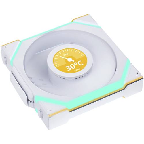 Lian Li Lian Li UNI FAN SL Wireless LCD Lüfter, ARGB, PWM - Reverse Blade, 120 mm, weiß PC-Gehäuse-Lüfter Weiß (B x H x ...