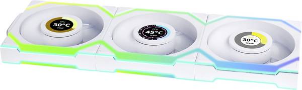 Lian Li Lian Li UNI FAN SL Wireless LCD Lüfter, ARGB, PWM, 3er-Pack inkl. Controller PC-Gehäuse-Lüfter