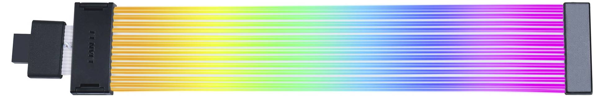Bunte, flache Bandleitung mit Regenbogenfarben; geeignet für Verbindungen in elektronischen Geräten und Computern.
