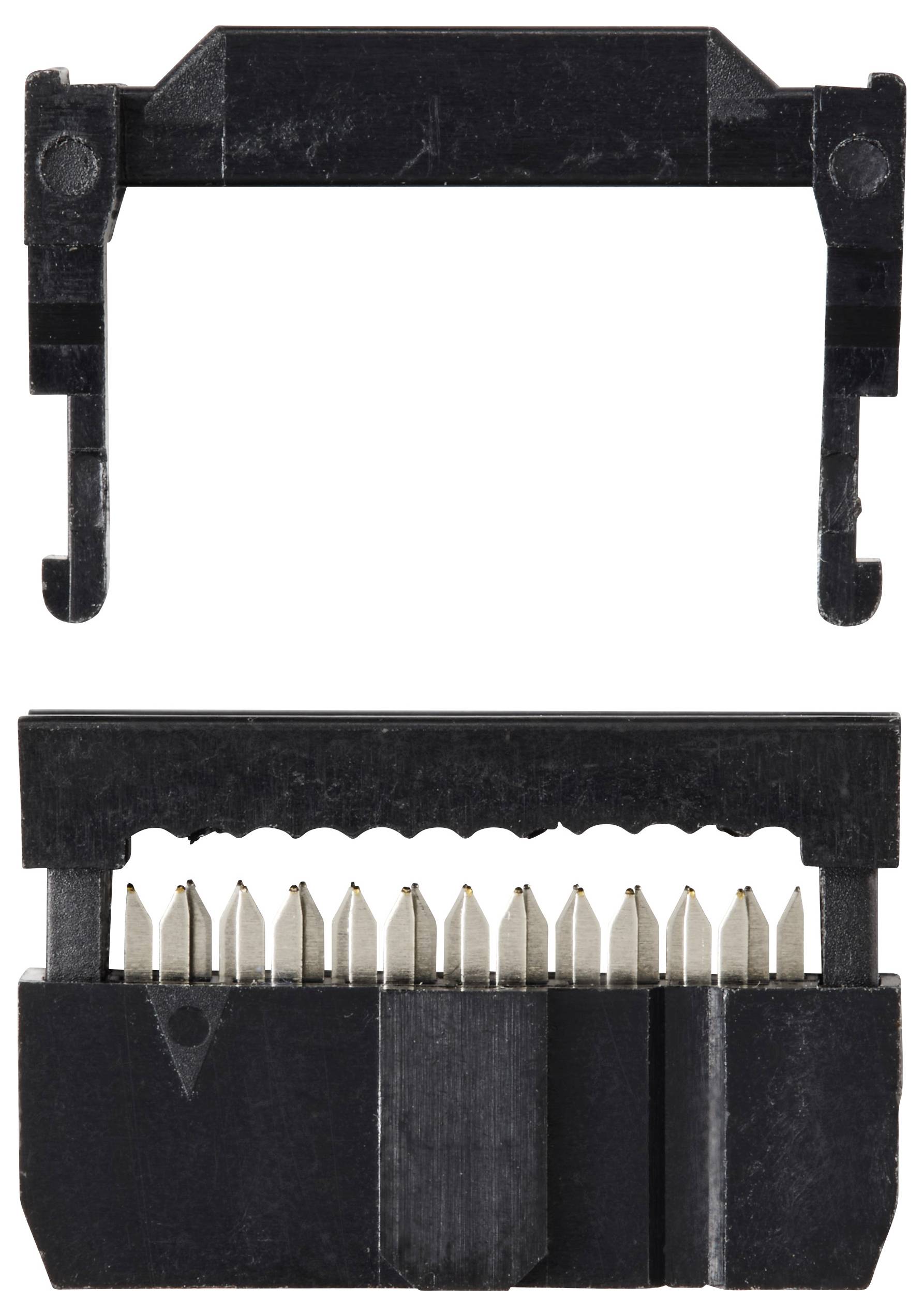 TRU COMPONENTS TC-13537772 Pfosten-Steckverbinder mit Zugentlastung Rastermaß: 2.54 mm Polzahl Gesamt: 12 Anzahl Reihen:-2