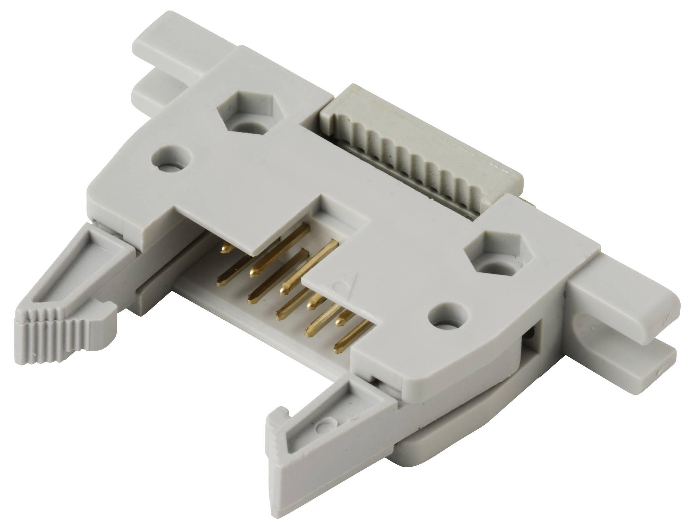 TRU COMPONENTS TC-13537780 Pfosten-Steckverbinder mit Auswurfhebel lang Rastermaß: 2.54 mm Polzahl Gesamt: 10 Anzahl Rei-1
