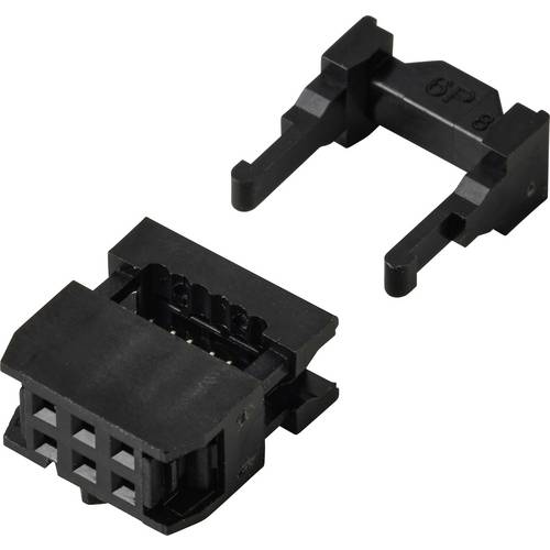 TRU COMPONENTS TC-13537784 Pfosten-Steckverbinder mit Zugentlastung Rastermaß: 2.54 mm Polzahl Gesamt: 6 Anzahl Reihen: ...