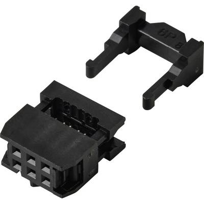 TRU COMPONENTS TC-13537784 Pfosten-Steckverbinder mit Zugentlastung Rastermaß: 2.54 mm Polzahl Gesamt: 6 Anzahl Reihen: -0