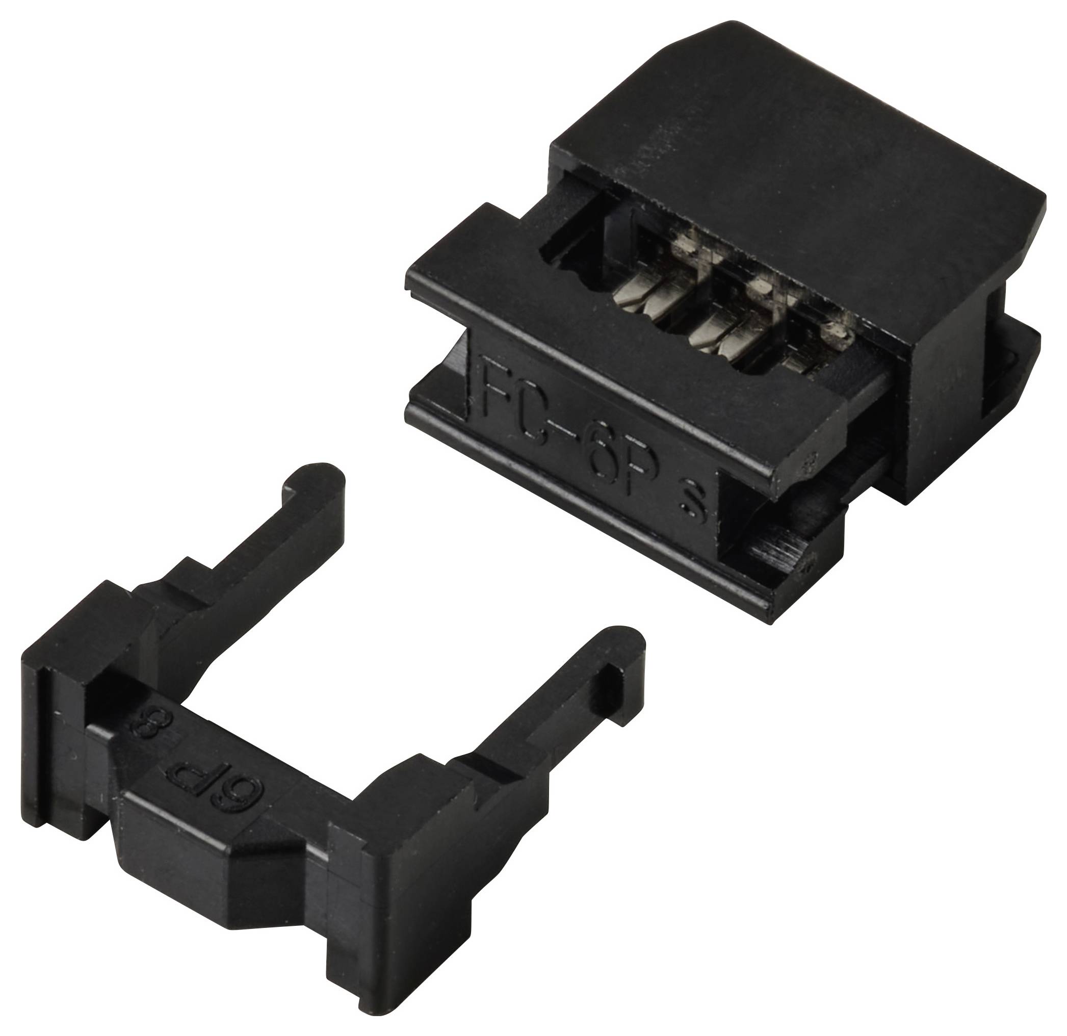 TRU COMPONENTS TC-13537784 Pfosten-Steckverbinder mit Zugentlastung Rastermaß: 2.54 mm Polzahl Gesamt: 6 Anzahl Reihen: -1