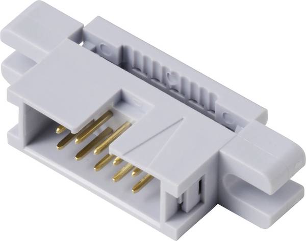TRU COMPONENTS TC-13537804 Pfosten-Steckverbinder mit Befestigungsflansch Rastermaß: 2.54 mm Polzahl Gesamt: 10 Anzahl Reihen: 2 1 St.