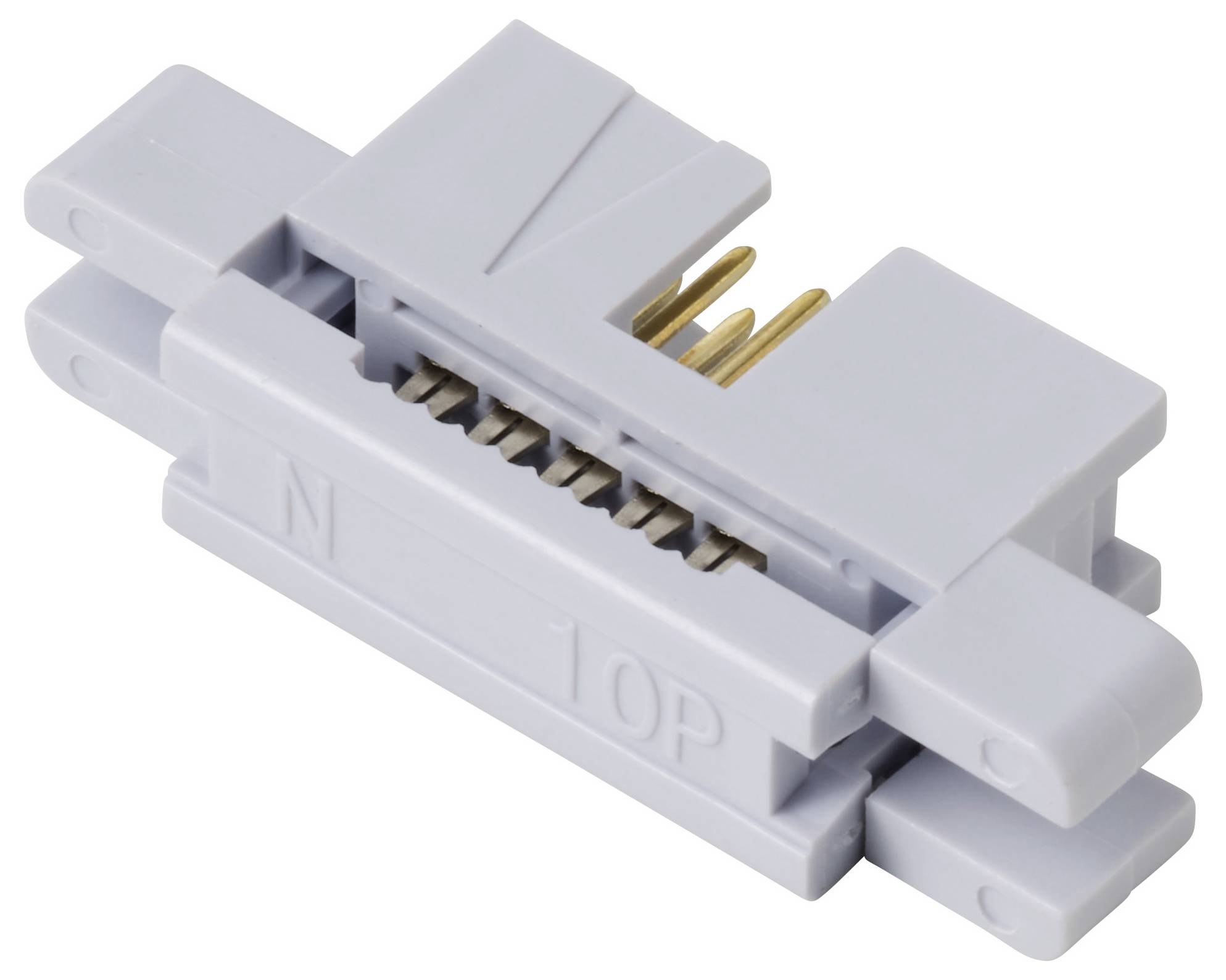 TRU COMPONENTS TC-13537804 Pfosten-Steckverbinder mit Befestigungsflansch Rastermaß: 2.54 mm Polzahl Gesamt: 10 Anzahl R-1