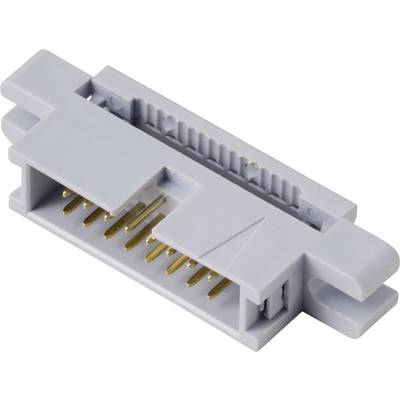 TRU COMPONENTS TC-13537808 Pfosten-Steckverbinder mit Befestigungsflansch Rastermaß: 2.54 mm Polzahl Gesamt: 16 Anzahl R-0