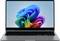 Ein geöffneter Laptop mit einem farbenfrohen, abstrakten Hintergrundbild auf dem Bildschirm. Das Design zeigt geschwungene, bunte Formen.