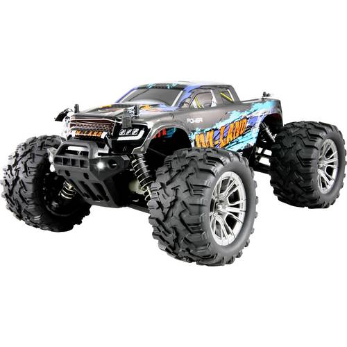 Amewi M-Land Blau Brushed 1:16 RC Einsteiger Modellauto Elektro Monstertruck Allradantrieb (4WD) RtR 2,4 GHz