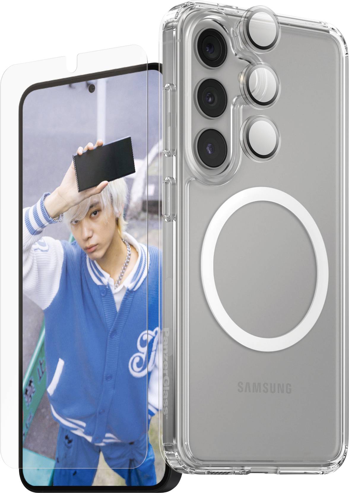 PanzerGlass ® | CARE by ® Flagship 3-in-1 Set Samsung Galaxy S25+