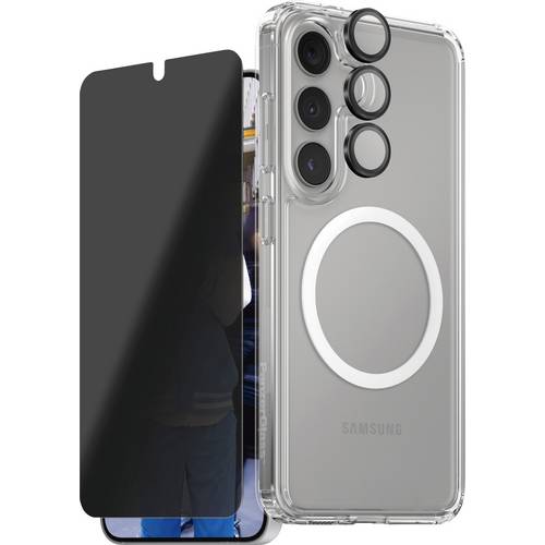 Thumbnail - PanzerGlass CARE Flagship 3-in-1 Hülle + Schutzglas Set Samsung Galaxy S25 Transparent, Schwarz Induktives Laden, Stoßfe...