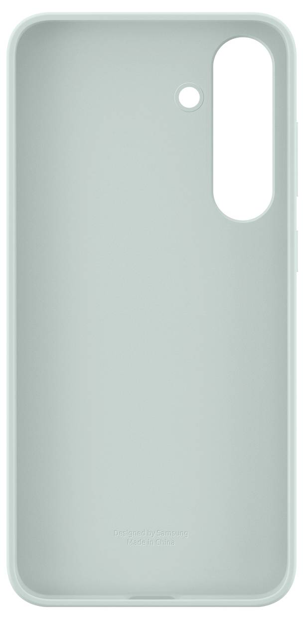 Mintgrünes Smartphone-Case mit Kameraloch und abgerundeten Kanten, minimalistisch und modern gestaltet.