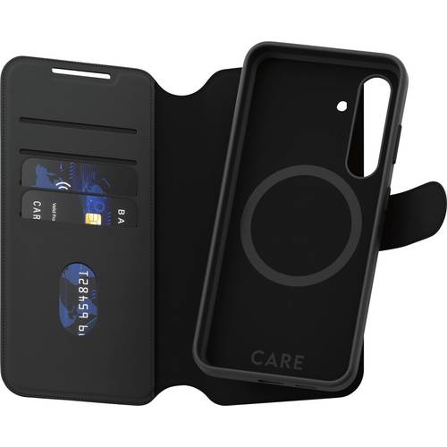 PanzerGlass CARE Feature Tango Two-in-One Wallet Booklet Samsung Galaxy S25 Schwarz Induktives Laden, Stoßfest CRRFTWLG3...