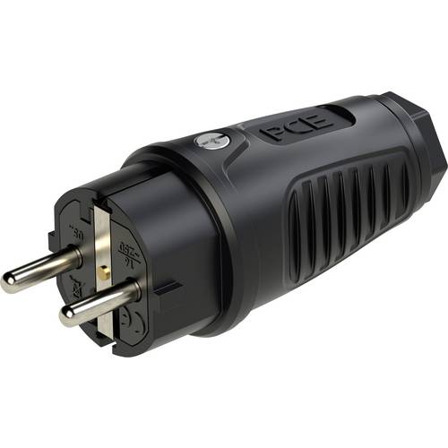 PC Electric 0512-ss Schutzkontaktstecker Vollgummi 250 V Schwarz IP54