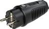 PC Electric 0522-ss Schutzkontaktstecker Vollgummi Schwarz IP54