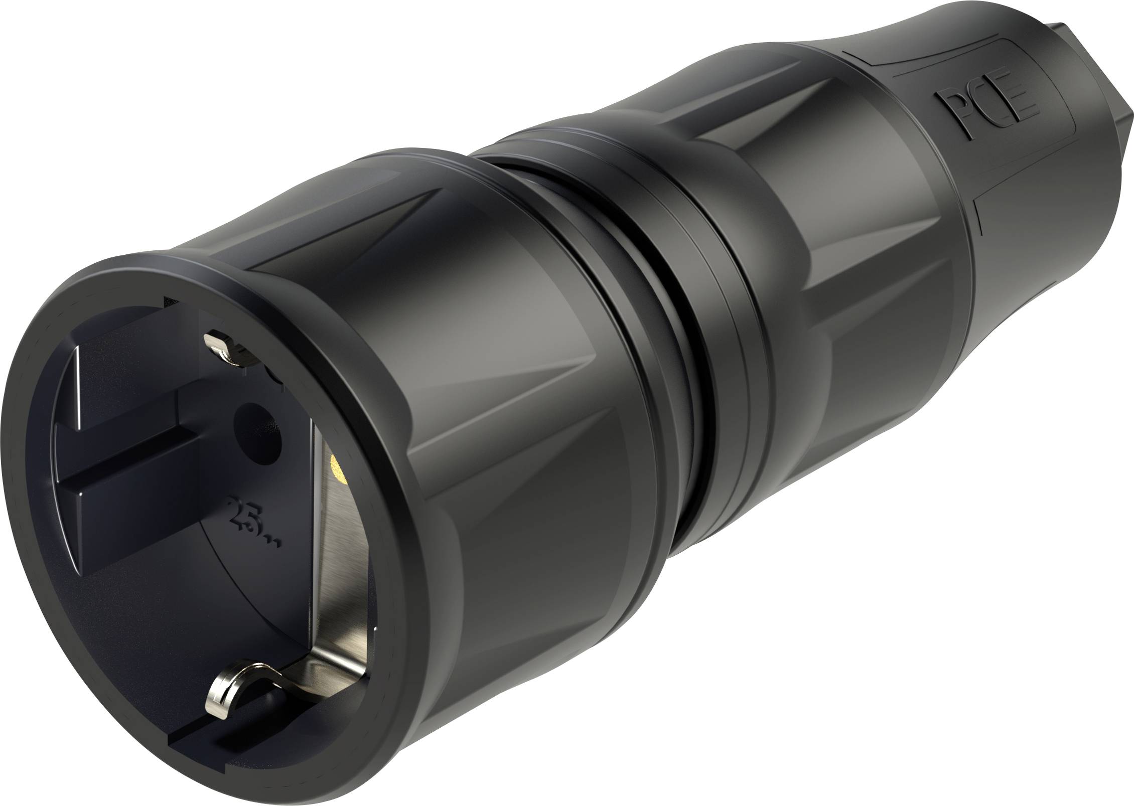 PC Electric 25710-ssc Schutzkontaktkupplung Kunststoff 250 V Schwarz IP20