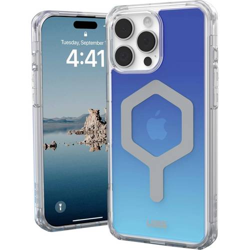 Urban Armor Gear Plyo Backcover Apple iPhone 16 Pro Max Blau, Transparent Induktives Laden, MagSafe kompatibel, Stoßfest...