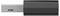 Ein schwarzer USB-Stick liegt horizontal, mit der silbernen Anschlussseite nach links zeigend.