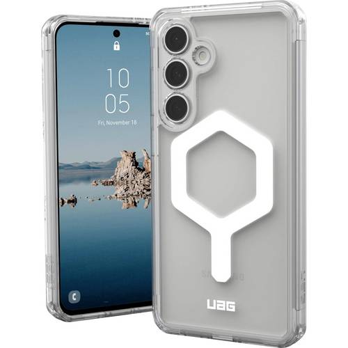 Urban Armor Gear Plyo Pro Backcover Samsung Galaxy S24 FE Transparent, Weiß Induktives Laden, MagSafe kompatibel, Stoßfe...