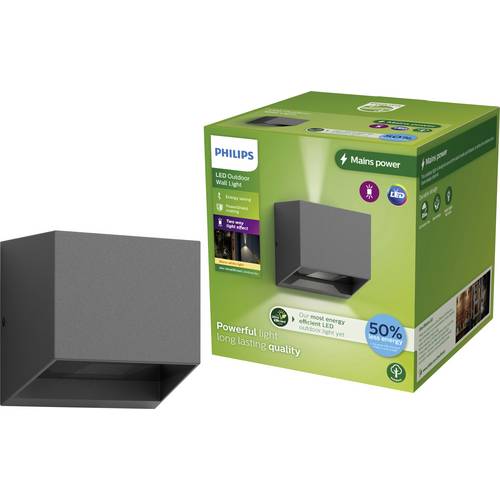 Philips LED Alix 929004140901 LED-Außenwandleuchte LED 8.6 W Anthrazit
