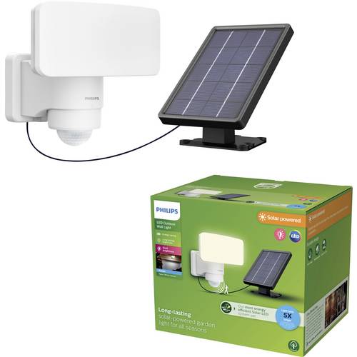 Philips LED Tylus 929004632201 Solar-Außenwandleuchte mit Bewegungsmelder LED 6 W Weiß