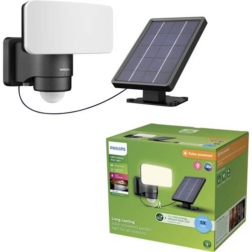 Thumbnail - Philips LED Tylus 929004632301 Solar-Außenwandleuchte mit Bewegungsmelder LED 6 W Schwarz