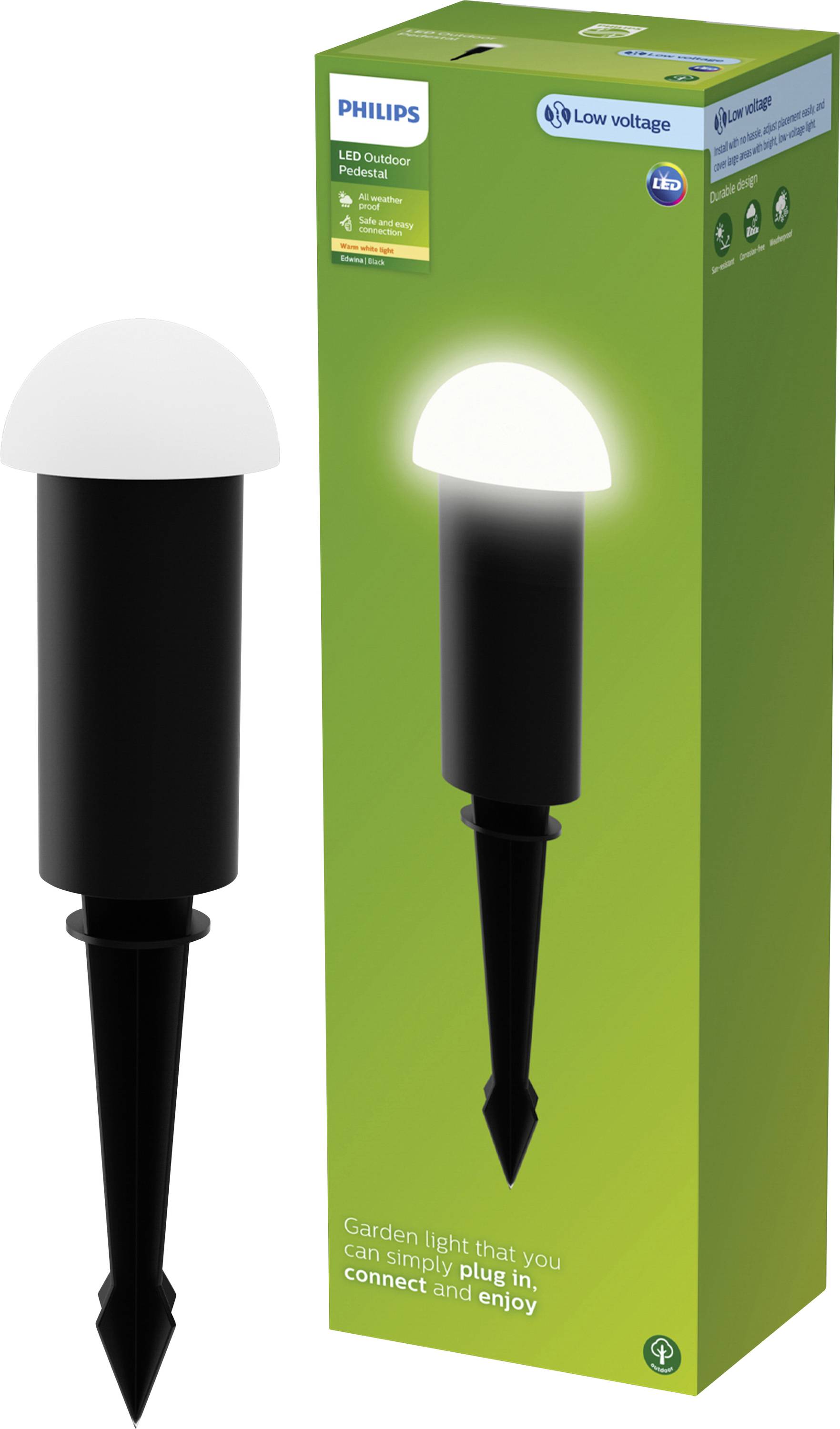 Philips LED 929004659401 Edwina LED-Außenstandleuchte LED 1.5 W Schwarz