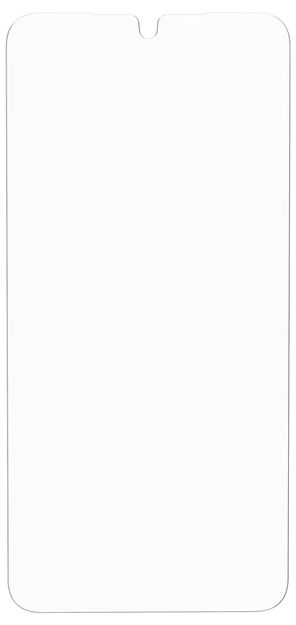 Ein leeres Smartphone-Display mit einem kleinen Ausschnitt am oberen Rand.