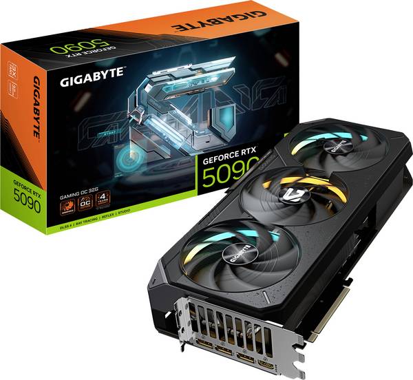 Gigabyte Grafikkarte  RTX 5090 GAMING OC 32GB  32 GB GDDR7-RAM PCIe x16  HDMI® 2.1, DisplayPort 2.1