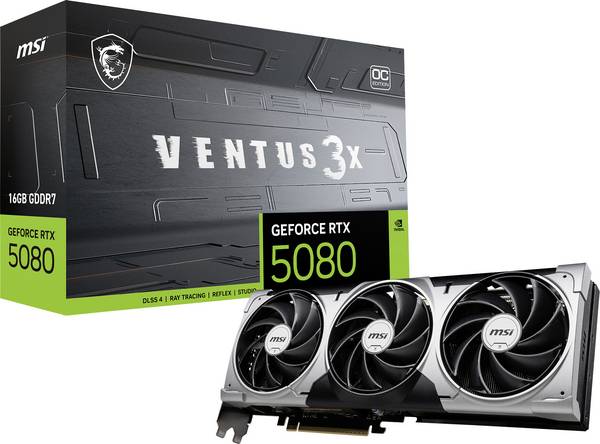 MSI VENTUS GeForce RTX5080 16G 3X OC Grafikkarten NVidia PCI-Express