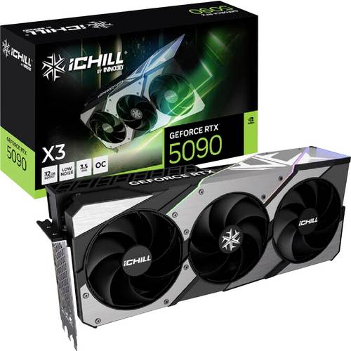 Inno 3D Grafikkarte Nvidia GeForce RTX 5090 iChill X3 32GB G 32 GB GDDR7-RAM PCIe x16 HDMI® 2.1, DisplayPort 2.1