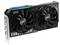 Eine Grafikkarte mit zwei großen Lüftern, die Kühlung für hohe Leistung bietet. Modellname und Hersteller-Logo sichtbar.
