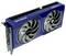 Eine blaue Grafikkarte mit zwei Lüftern, der Aufschrift 'SPARKLE' und 'Intel ARC' an der Oberseite.