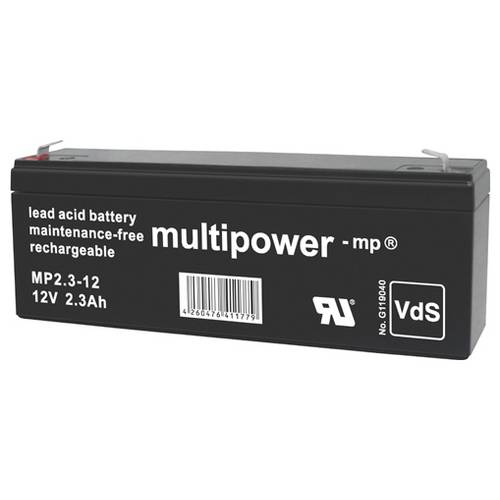 Thumbnail - Multipower MP2,3-12 / 12V 2,3Ah Blei Akku AGM mit VdS Zulassung