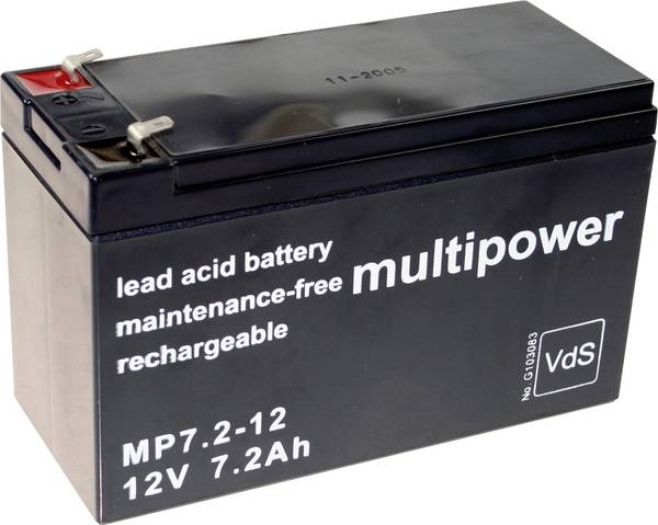 Multipower MP7,2-12 / 12V 7,2Ah Blei Akku mit VdS Zulassung