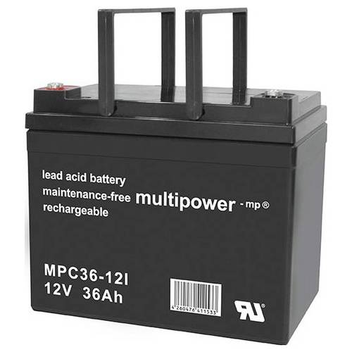 multipower MPC36-12I 302193 Bleiakku 12 V 36 Ah Blei-Vlies (AGM) (B x H x T) 197 x 168 x 131 mm M6-Schraubanschluss Zykl...