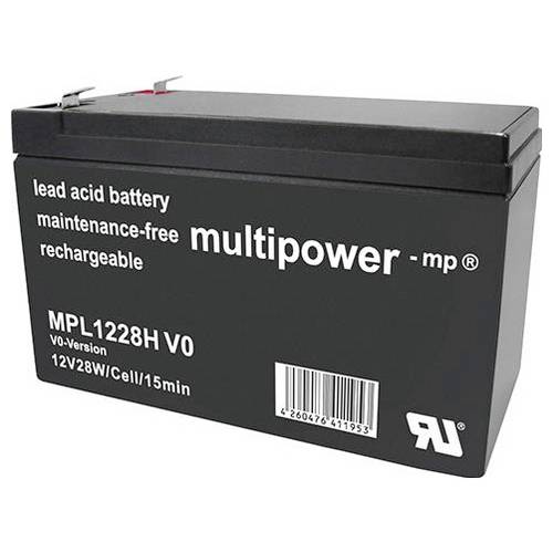 Thumbnail - multipower MPL1228H-V0 150131 Bleiakku 12 V 7.2 Ah Blei-Vlies (AGM) (B x H x T) 65 x 102 x 151 mm Flachstecker 6.35 mm W...