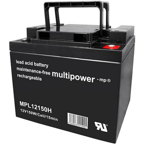 multipower MPL12150H 149754 Bleiakku 12 V 40 Ah Blei-Vlies (AGM) (B x H x T) 197 x 171 x 166 mm M6-Schraubanschluss Wart...